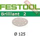 Шлифовальный круг FESTOOL Brilliant 2 STF D125/90 P180 BR2/100