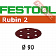 Шлифовальные круги FESTOOL Rubin 2 STF D90/6 P120 RU2/50