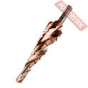 Сверло ступенчатое по металлу HSS-Co 4-12х76 мм цилиндрический трехгранный хвостовик MESSER 23-09-412