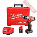 Аккумуляторная ударная дрель-шуруповерт MILWAUKEE M12 CPD-202C FUEL