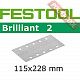 Шлифовальные листы FESTOOL Brilliant 2 STF 115x228 P180 BR2/100