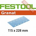 Шлифовальные листы FESTOOL Granat STF 115X228 P80 GR/50